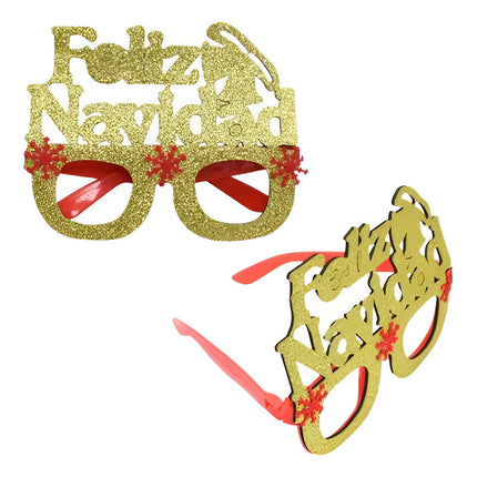 Lentes De Cotillon Navidad 14x14cm Ccm00827