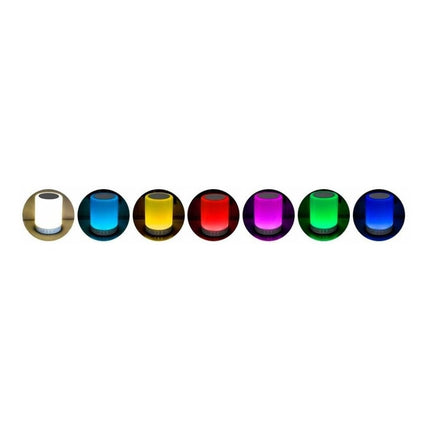 Parlante Bluetooth Táctil Con Luces  Beige
