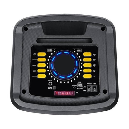 Parlante Caja Activa 2 X 10  Con Bluetooth Led Negro