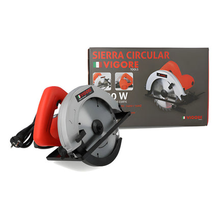 Sierra Circular 7 1300 W Vigore Rojo