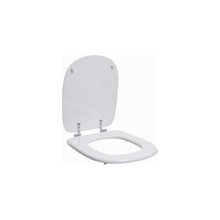 Asiento Inodoro Semi Recto Madera Blanco  Blanco