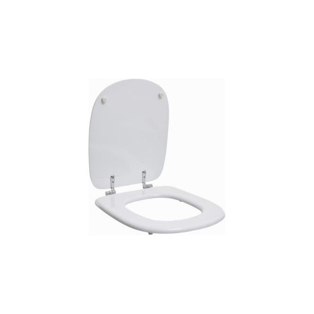 Asiento Inodoro Semi Recto Madera Blanco  Blanco