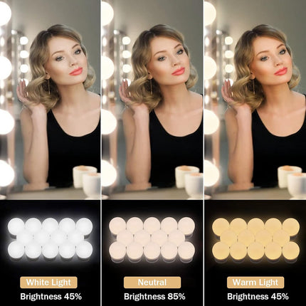 Luces Led Para Espejo Maquillaje X10 Usb Ventosa Varios Varios