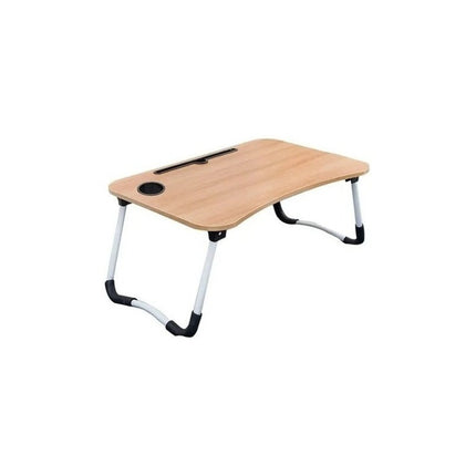 Mesa Desayuno Plegable Con Posa Vaso + Ranura Tablet