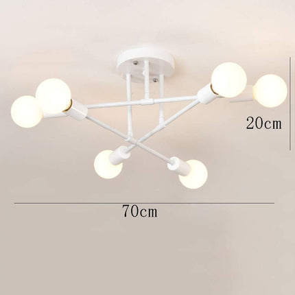 Lampara Colgante 6 Luces Araña Estilo Nórdica Lámpara Techo V
