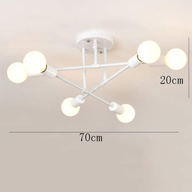 Lampara Colgante 6 Luces Araña Estilo Nórdica Lámpara Techo V