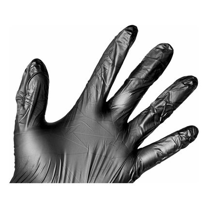 Guantes De Nitrilo Desechables 100 Unidades Negros Negro
