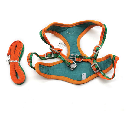 Collar Para Mascotas, Arnés De Tela Con Correa L