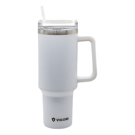 Vaso Termico Vigore Con Tapa Y Sorbito Blanco 1200ml Blanco Lisa