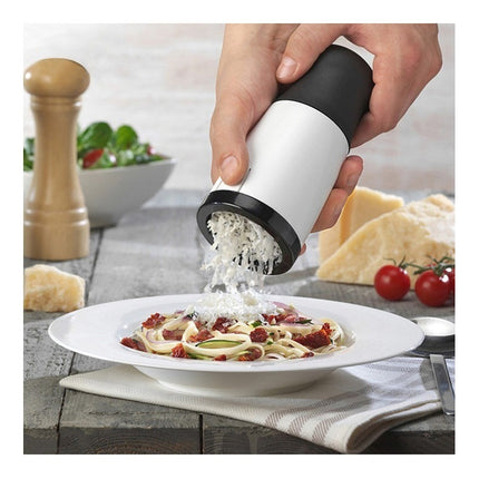 Rallador Queso Manual Giratorio Tipo Molino  Blanco Y Negro