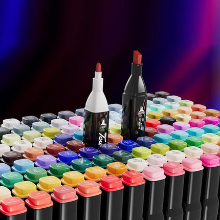 Set Profesional De Marcadores Plumones Doble Punta 80 Pcs Suave