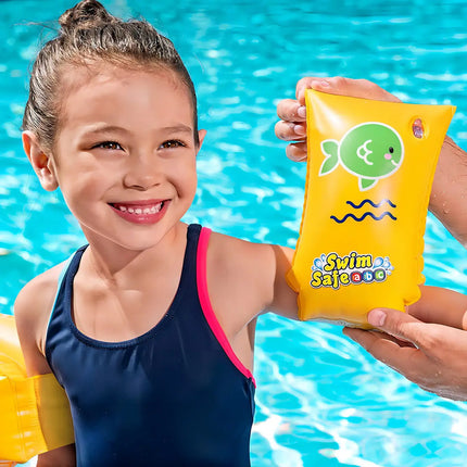 Manguitos Inflables Swim Safe Bestway Flotadores Infantiles Amarillo