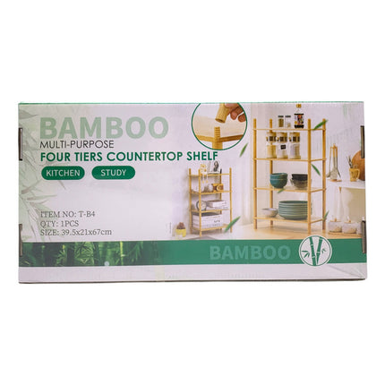 Mueble Estanteria De Bambu 4 Estantes Nuevo Madera