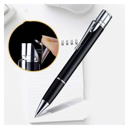 Lapicera Encendedor Soplete Llama  Recargable Elegante Negro T