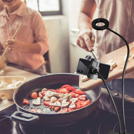 Soporte De Teléfono 2 En 1 Con Anillo De Luz Led Tik Tok