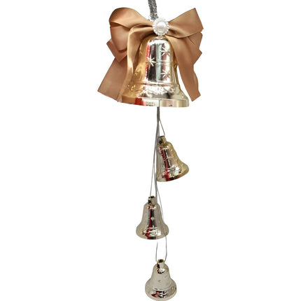 Adorno Colgante Navideño Campanas 34x8cm Ccm00736 Dorado Oscuro