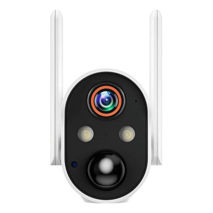Camara Wi Fi Exterior Con Panel Solar  Blanco