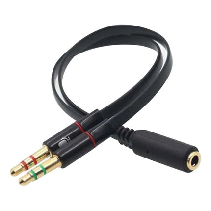 Cable Adaptador Divisor Audio 2 Plug A 1 Jack 3.5 Mm Combo