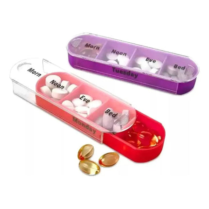 Pastillero Organizador Acrílico Semanal Contenedor Premium Varios