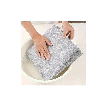 Bolso Multiuso De Tela Con Asas Y Cierre. Gris Y Blanco