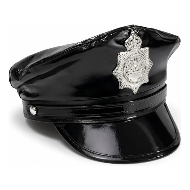 Sombrero De Policía Para Cotillón 25x14cm Cpt01353 Negro