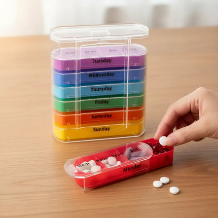Pastillero Organizador Acrílico Semanal Contenedor Premium Varios