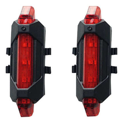 Luz Led Bicicleta O Casco Trasera O Delantera Recargble Roja