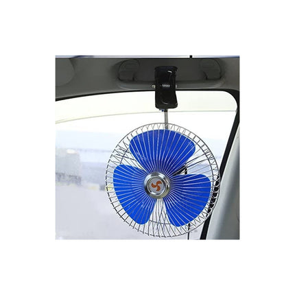 Ventilador 12v Oscilante Cabina Auto Camioneta Pinza V40 Azul