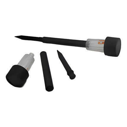 Lampara Luz Solar - Antorcha Farol Pincho Para Jardin Negro Negro Blanco Frío
