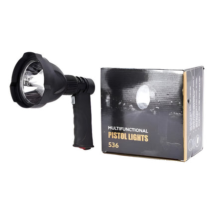 Foco  Faro Led 15w Recargable Tipo Mulita Caza Pesca Blanco Negro