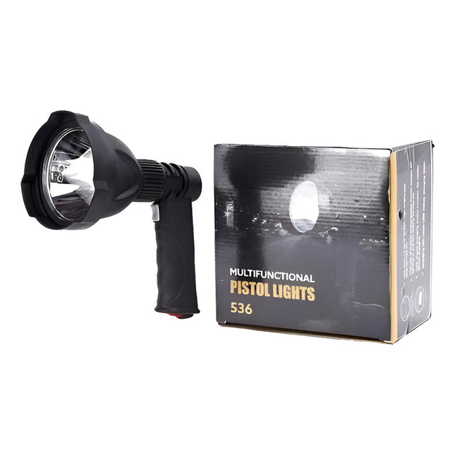 Foco  Faro Led 15w Recargable Tipo Mulita Caza Pesca Blanco Negro