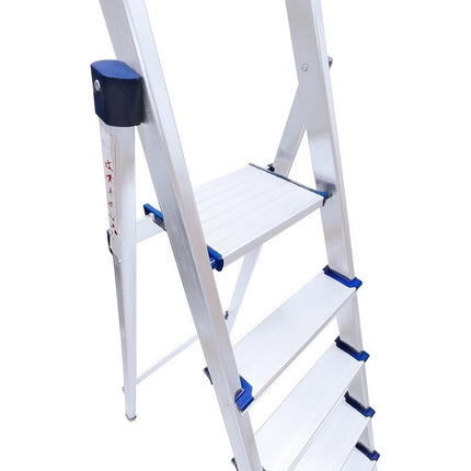 Escalera De Aluminio 6 Escalones   120kg Gris