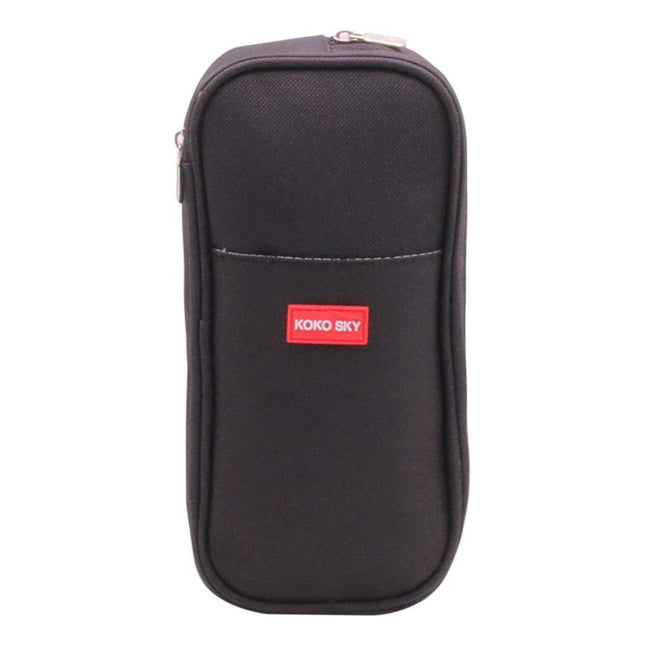 Cartuchera Doble Compartimiento Y Cierre Negro Negro