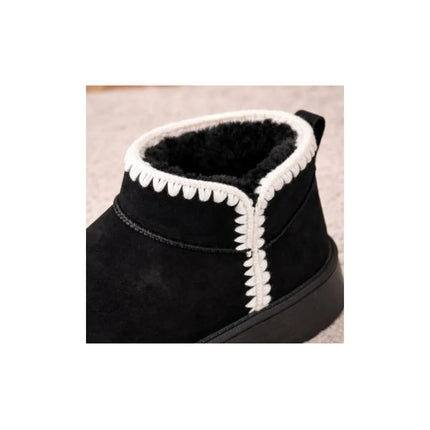 Pantu-botas Forradas Negras Cgs00747/8/9 Negro Liso Con Ribete Trenzado 38 Uy