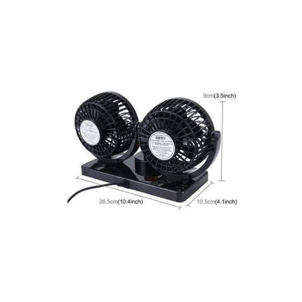 Ventilador Doble Para Auto Rotación De 360 Alta Calidad  N/a