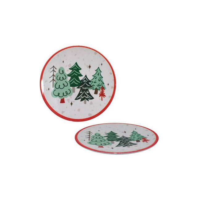 Plato De Melamina Diseño Navideño 20 Cm Ccm00893 V