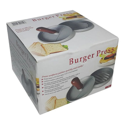 Molde Hamburguesas De Metal En Caja Regalo 11,5 Cm  Gris
