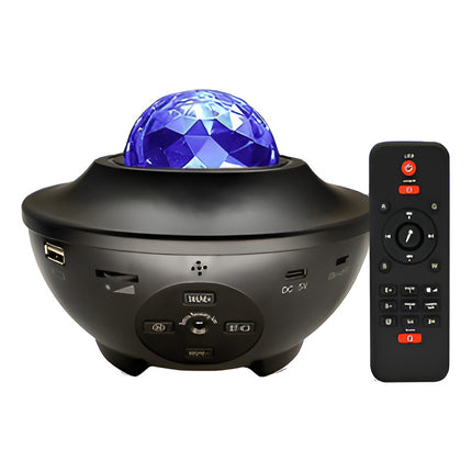 Proyector Luces Cielo Galaxia Parlante Control Remoto  Negro