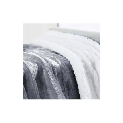 Manta Polar 1 Plazas Con Corderito Calidad Liso 1300 G Varios