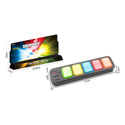 Juego De Memoria Con Luz Y Sonido A Pila Rectangular