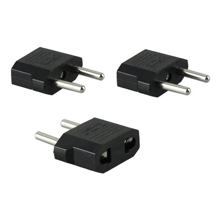 Adaptador Ficha Americana 2 Patas Chatas-redondas Pack X3