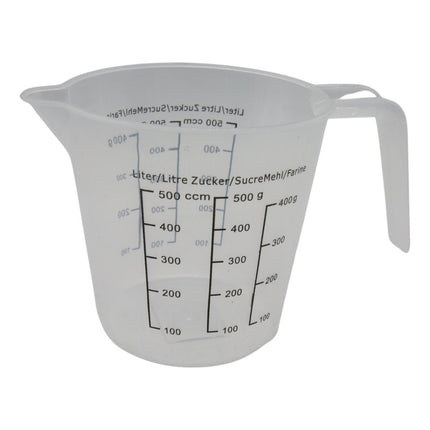 Jarra Medidora De Plástico, 500 Ml Agua