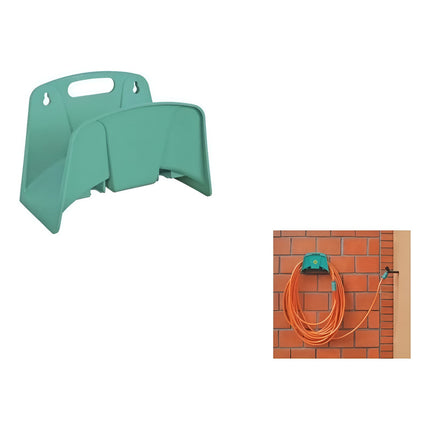Soporte De Pared Plástico Fijo Para Manguera  Verde Lima
