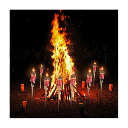 Antorcha De Jardín Caña 90 Cm De Color Madera