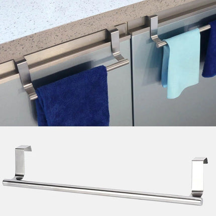 Colgador Para Puerta Toallero Cocina Baño Grande Gris