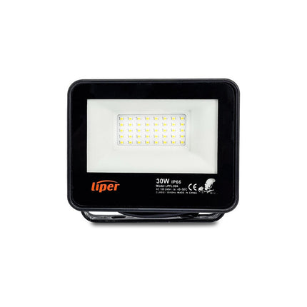 Foco Reflector Led 30w Ip66 Interior/exterior Luz Fría  Negro Negro