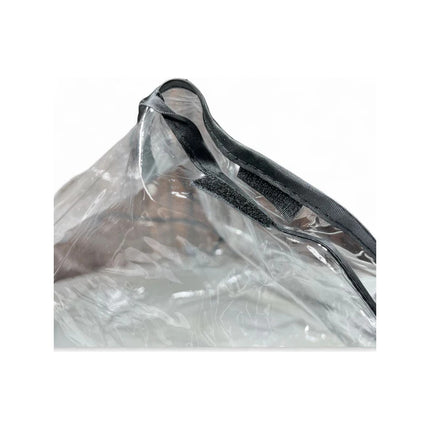 Lona Impermeable Para Coche De Bebe Transparente Con Borde Gris