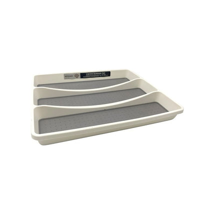 Cubiertero De Plastico Para Menage, Fondo De Goma 3 Division