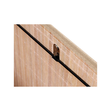 Cesto Para Ropa Sucia Rectangular Bambu Con Tapa Beige