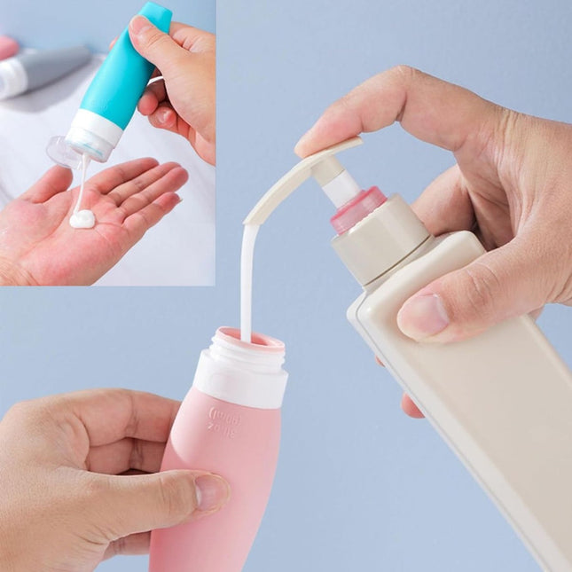 Recipientes De Silicona Para Viaje 90ml X4 Unidades Varios